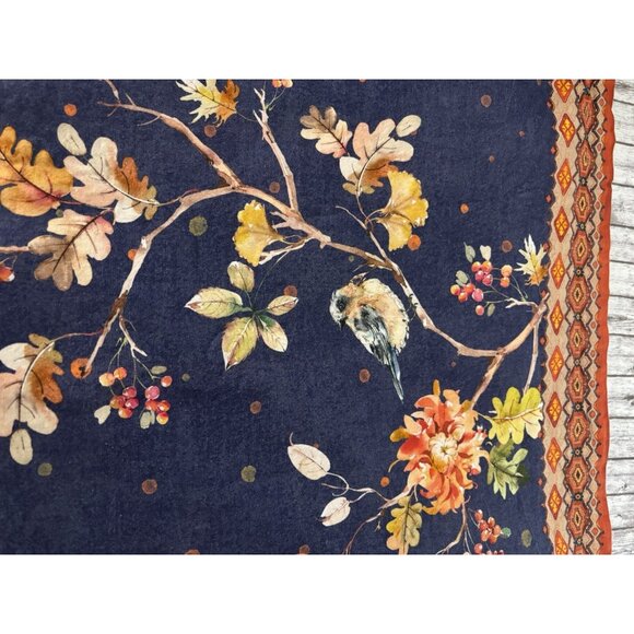 Maison D' Hermine Birds 54X74 Tablecloth Blue Kelim Infinity 100% Cotton Floral - Picture 3 of 9